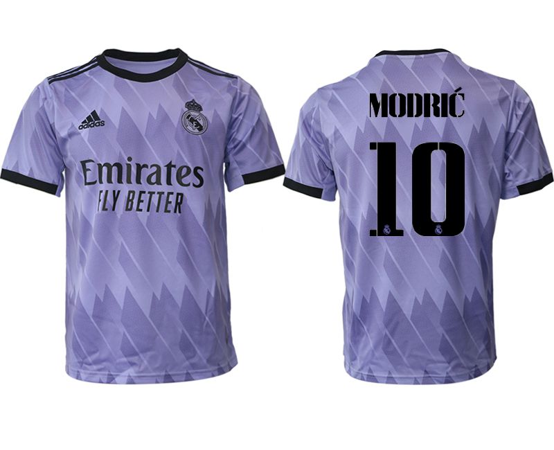 Men 2022-2023 Club Real Madrid away aaa version purple 10 Soccer Jersey